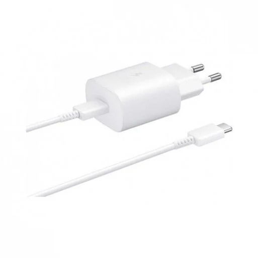 SAMSUNG CARGADOR Y CABLE 25W TIPO C - C BLANCO
