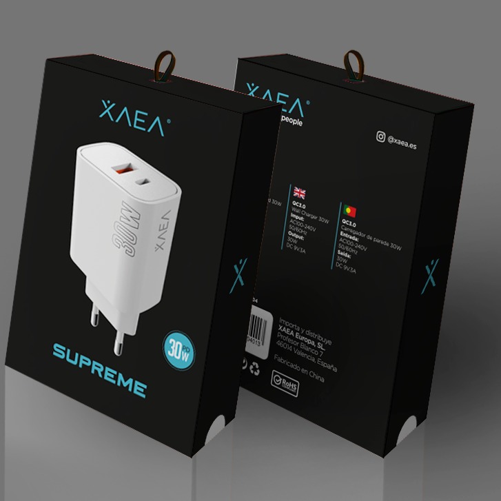 XAEA SUPREME ADAPTER 30W BLANCO USB +C X-004
