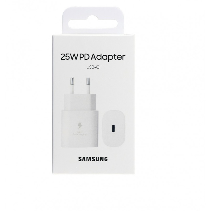 ADAPTOR SAMSUNG TIPO C 25W ORIGINAL BLANCO