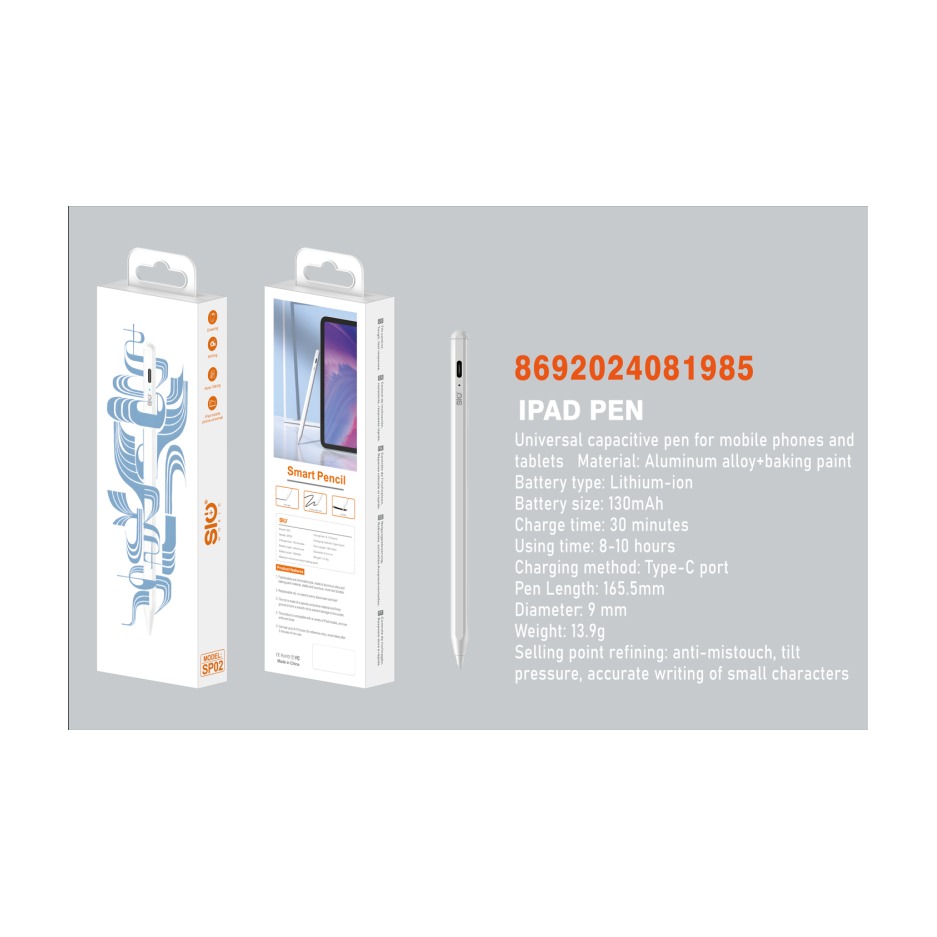 SIO SP02 LAPIZ UNIVERSAL PARA IPAD/MOVIL