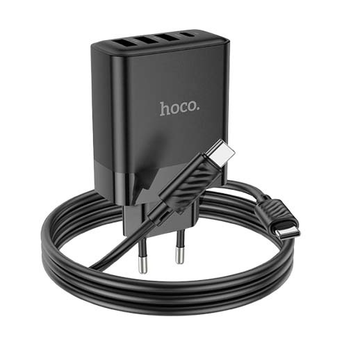 HOCO C127A FOUR-PORT PD45W( 1C3A) CARGADOR (TIPO C A TIPO C) (EU)