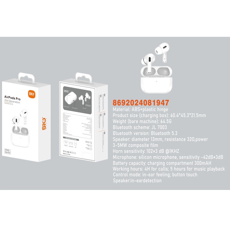 SIO T01AURICULARES INALAMBRICOS PRO