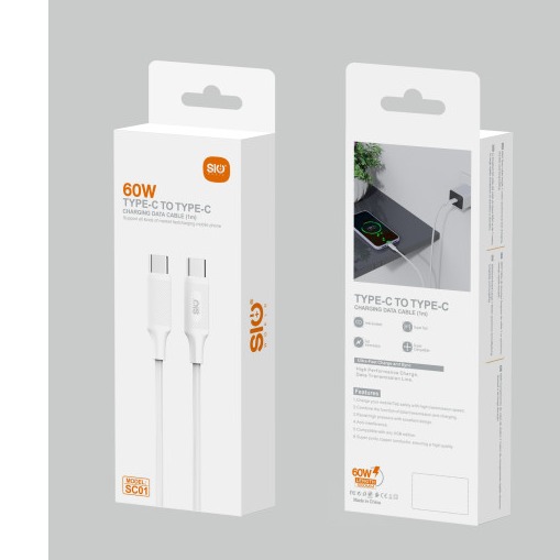 SIO SC01 CABLE USB-TYPE C BLANCO