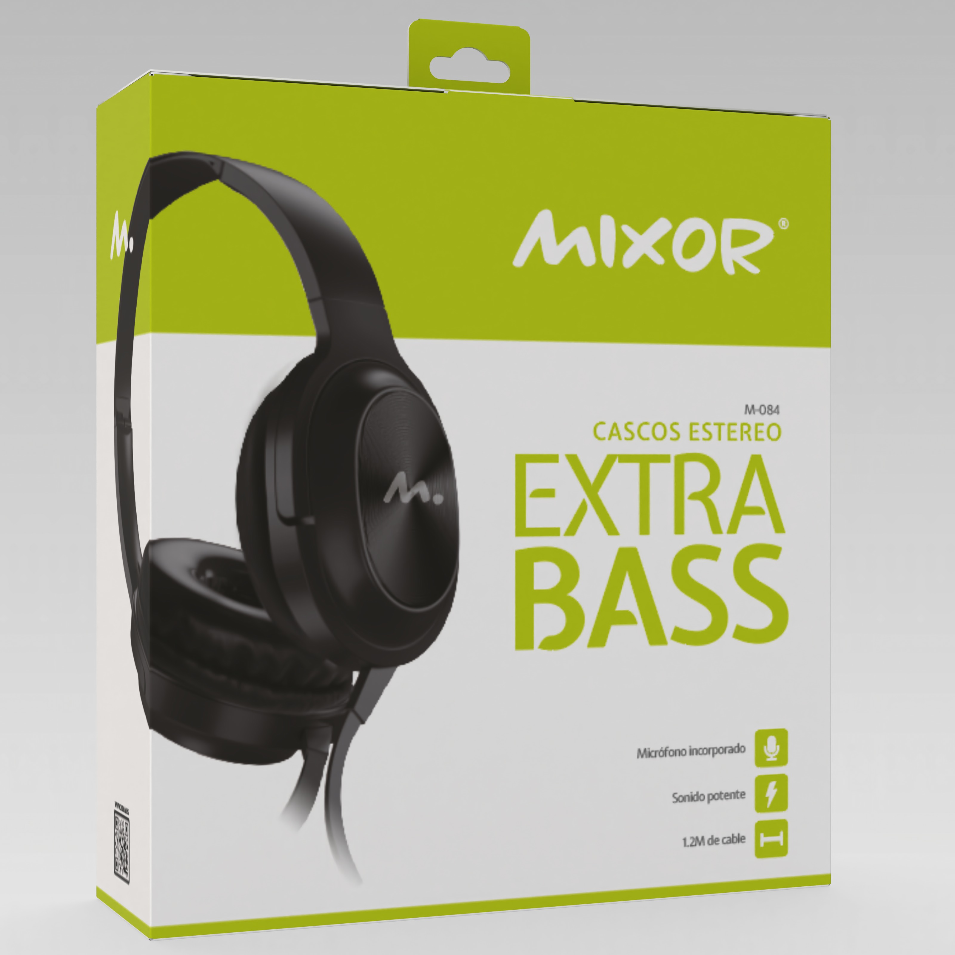MIXOR EXTRA BASS CASCOS NEGRO M-084