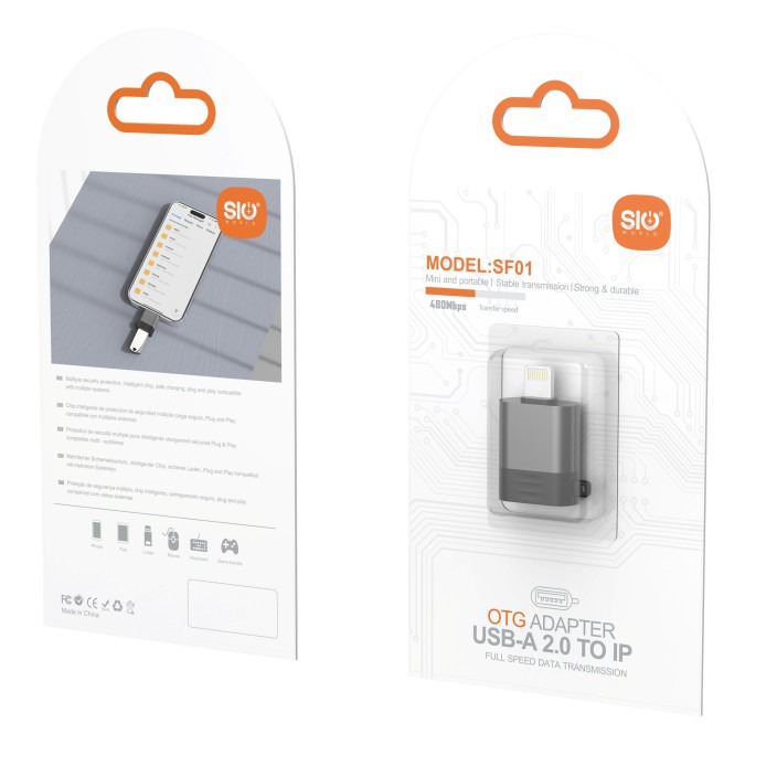 SIO SF01 ADAPTADOR USB-LIGHTNING MACHO