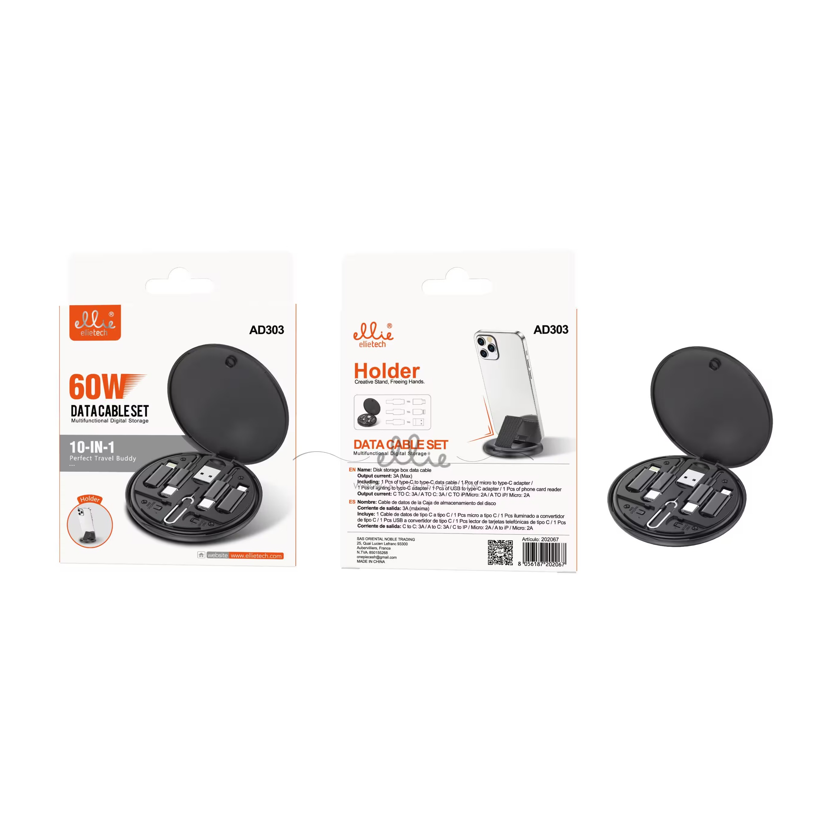 ELLIETECH AD303 DATA CABLE SET 10 EN 1