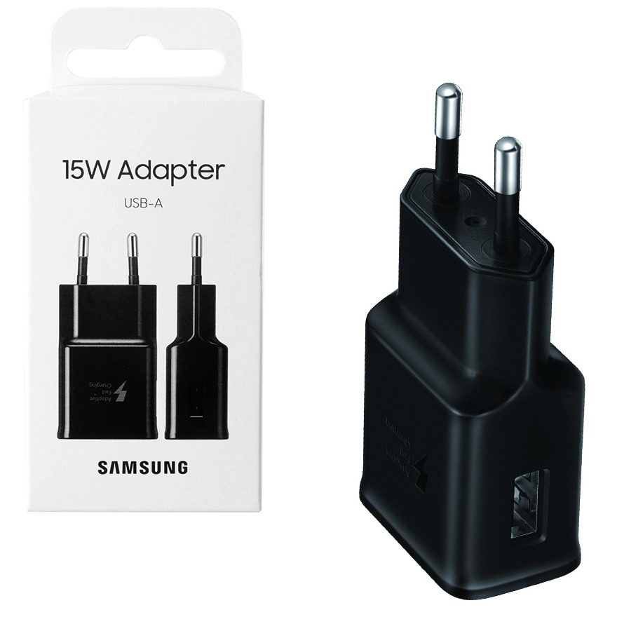 SAMSUNG CARGADOR 15W USB A - TIPO C NEGRO