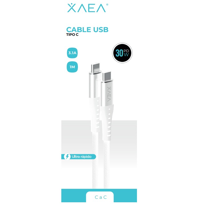 XAEA CABLE C-C 1M 3,1A X-097 BLANCO
