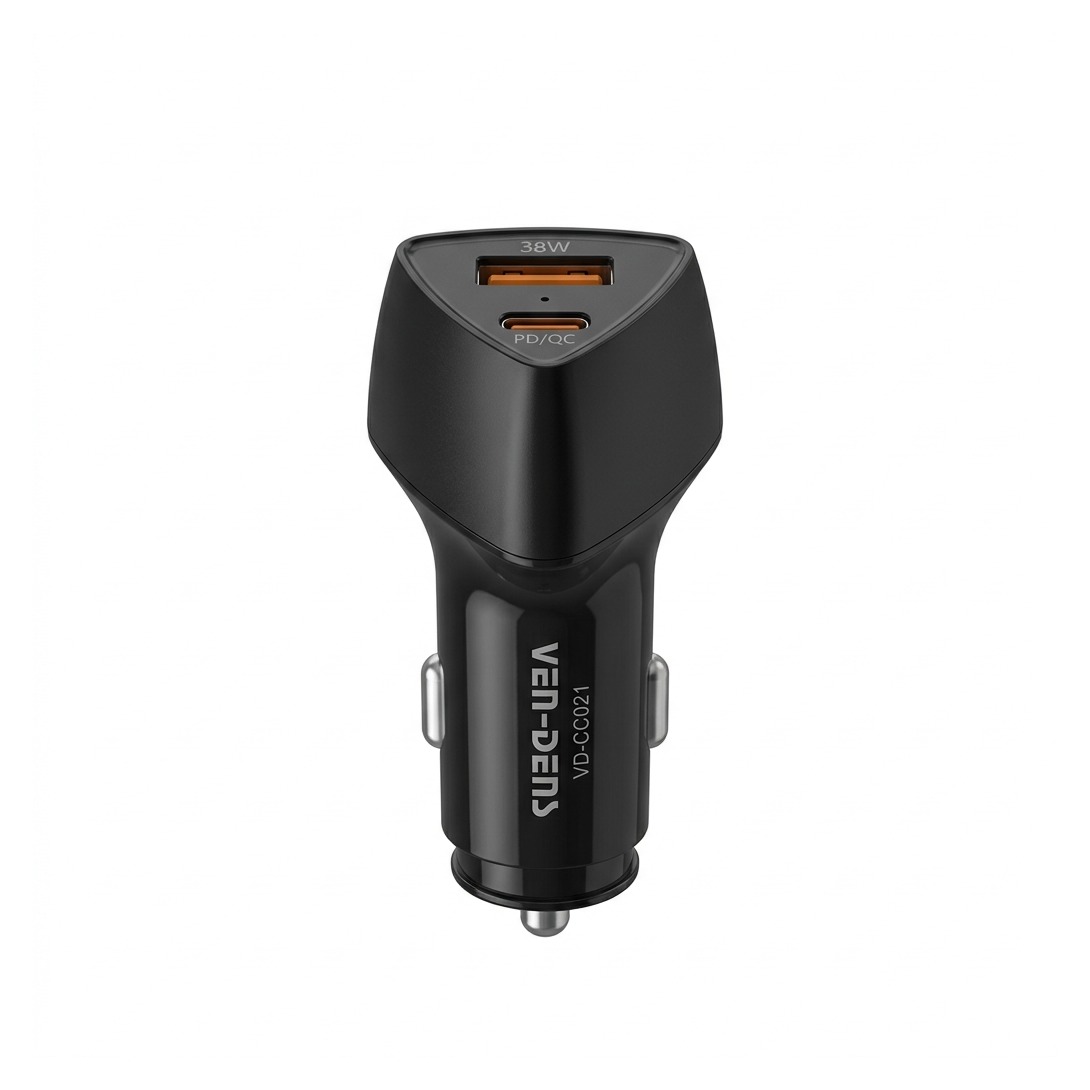 VEN-DENS CARGADOR COCHE 38W DOBLE PUERTO VD-CC021