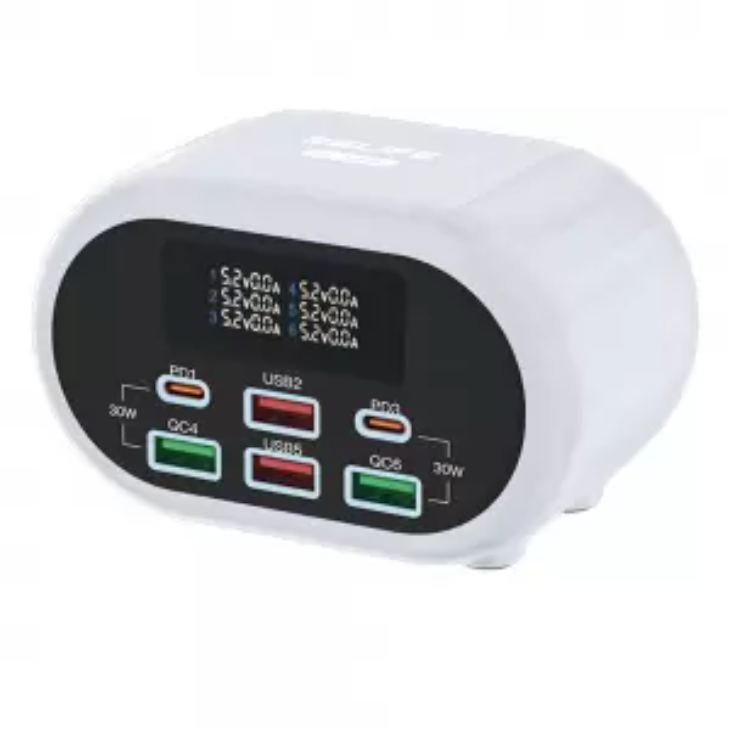 Relife RL-309U PANTALLA DIGITAL CARGADOR USB DE 6 PUERTO