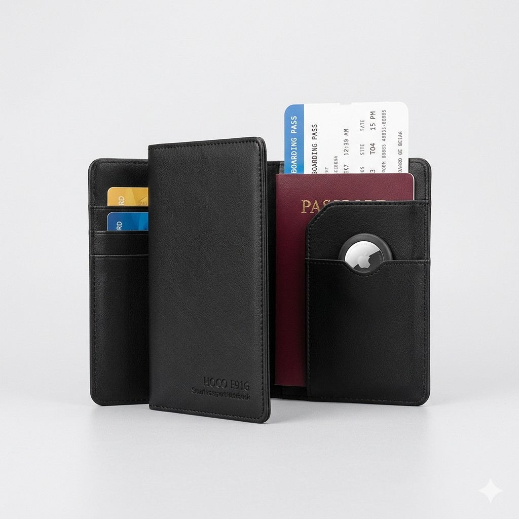 HOCO E91G LIBRETA PASAPORTE INTELIGENTE ANTIPERDIDA (FIND MY)